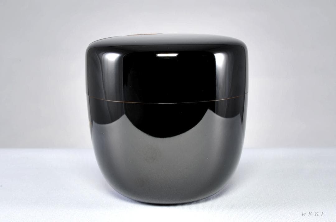 中村宗尹 水仙蒔絵 大棗 内銀溜 共箱 茶道具