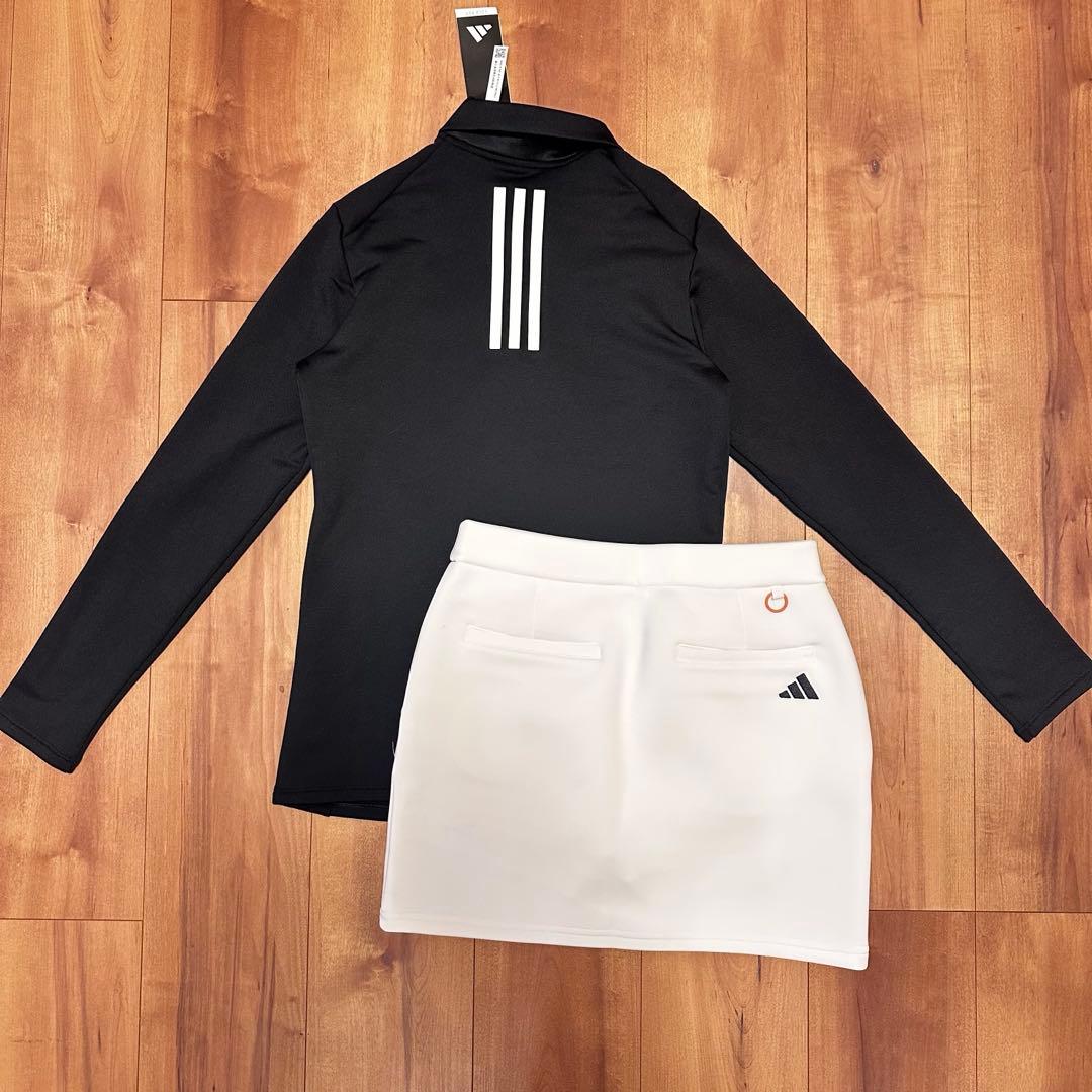 ダンボールニット　スカート長袖ポロ　セットアップ　秋冬　生地分厚め　サイズM