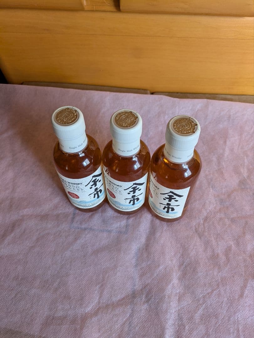古酒 ニッカウヰスキーシングルモルト余市180ml 43% 旧ラベル 3本セット