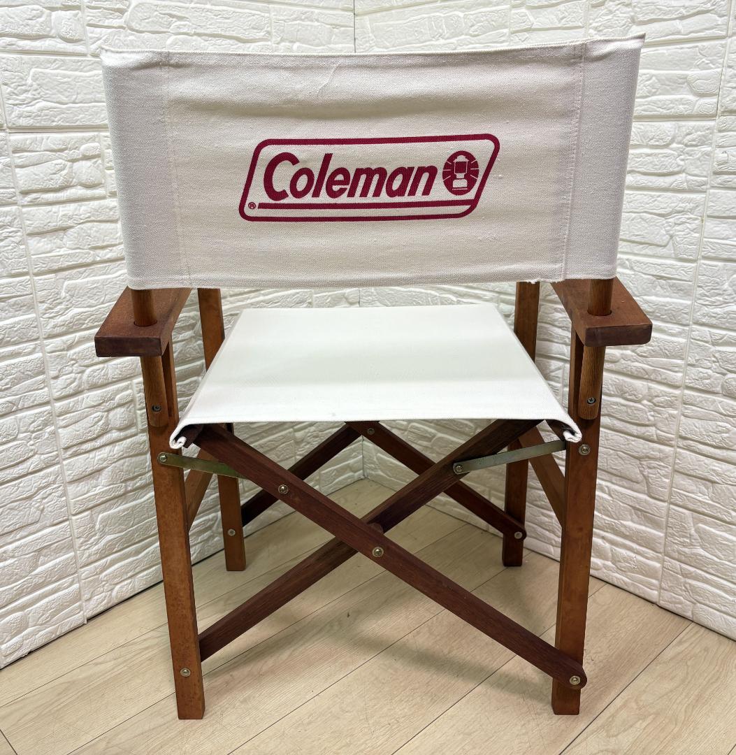 希少 未使用 Coleman コールマン ガーデン ウッドチェア 折りたたみ ②