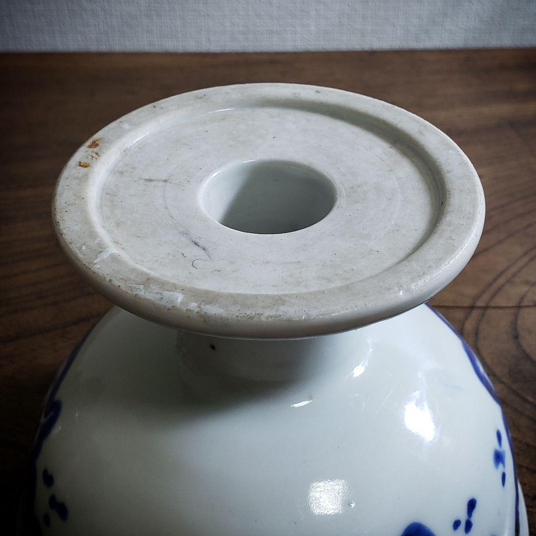 盃洗　江戸　鉄線唐草　花唐草　梅　四角窓　竹　草花　希少　だまし絵　古伊万里