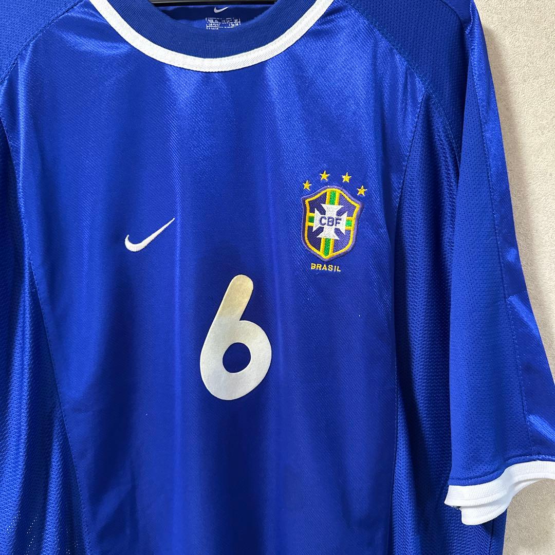 R. CARLOS 6番 シャツ 青　ブラジル代表　ロベルトカルロス
