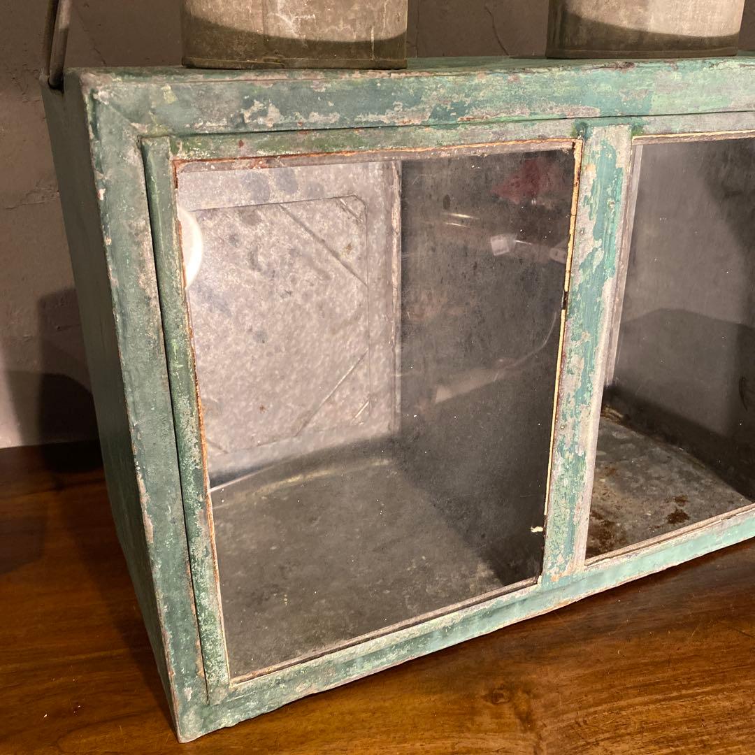 昭和レトロ 3連ディスプレイケース ショーケース 希少 駄菓子屋