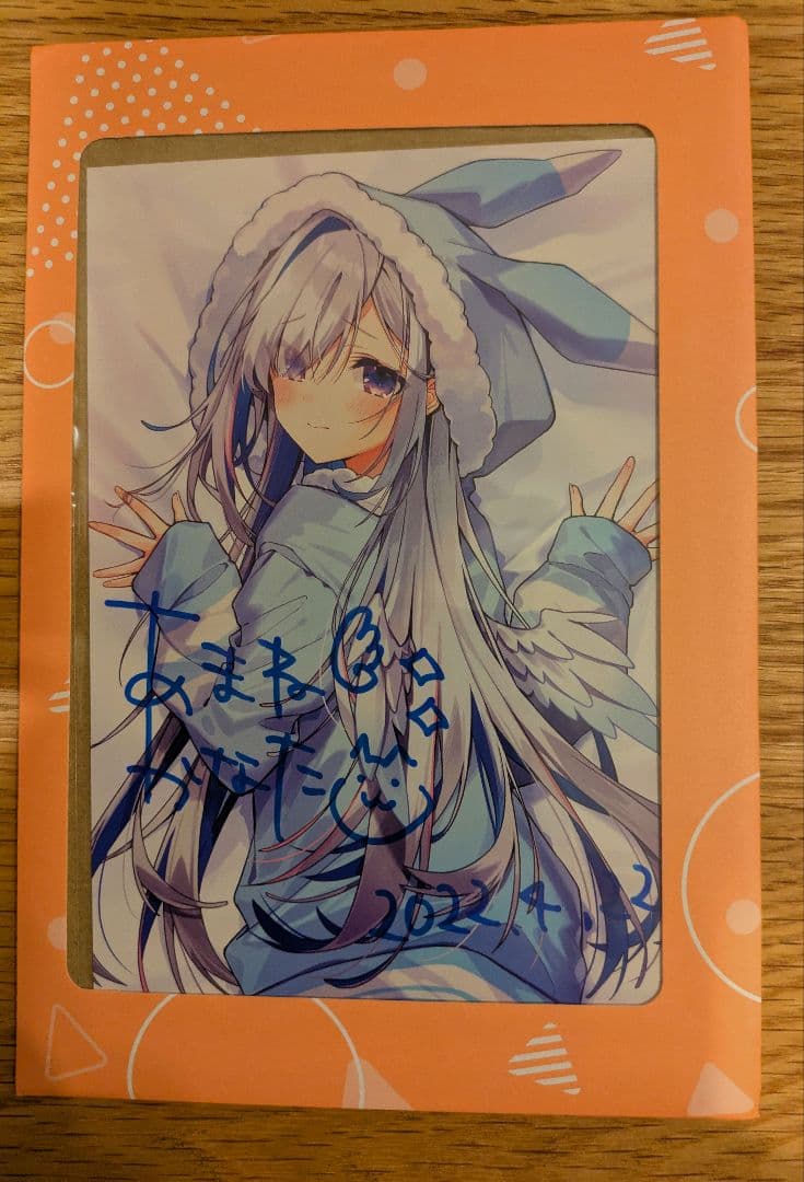 天音かなた　誕生日記念×2 うぱお実装記念箔押し直筆サインセット　ホロライブ