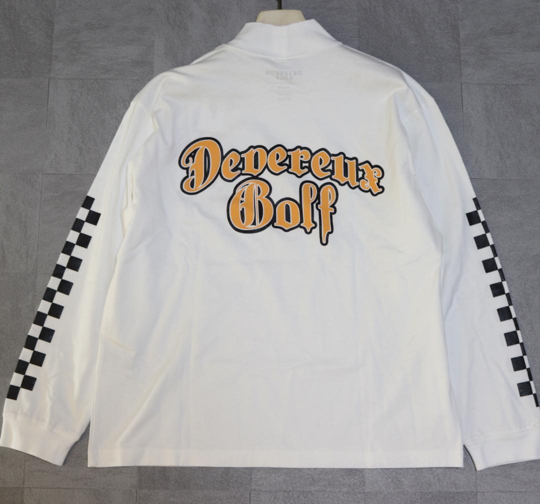 新品【デヴァロー ゴルフ】レディース プリント長袖Tシャツ 白 M(メンズ S)