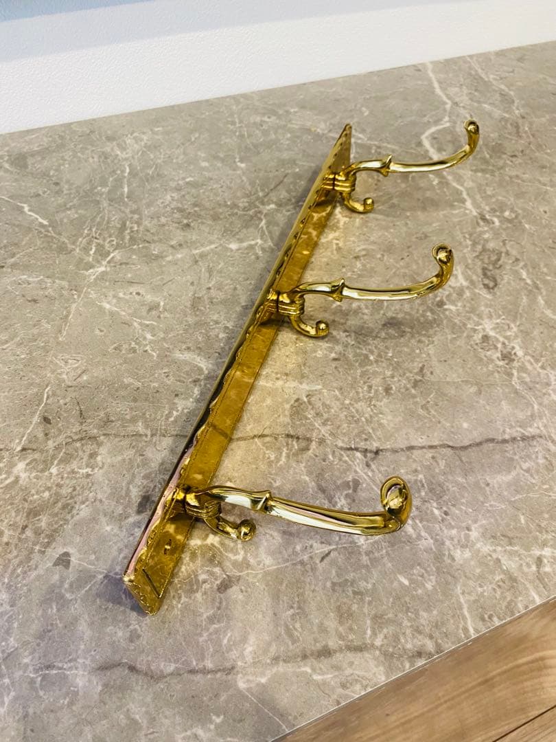 【新品未使用】GATCO 真鍮ゴールドの金属製フック　アンティーク