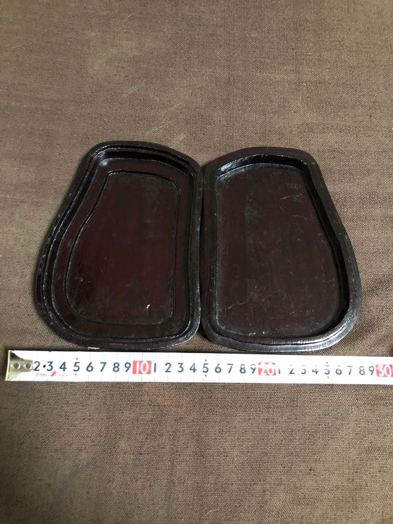 端渓名硯　中国　梅　鳥　刻　書道具　中国四大名硯　骨董　硯　CHINA