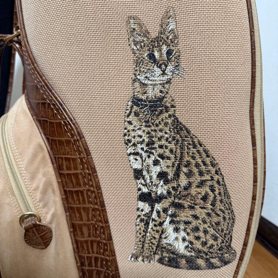 【美品】　伊太利屋　クロコ型押し　キャディバッグ　日本製