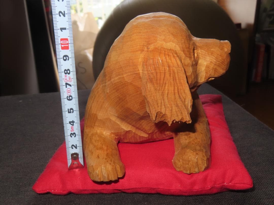 2 金岡作 金岡茂幸？　犬　イヌ 一刀彫　木彫り　木彫刻　アイヌ　北海道