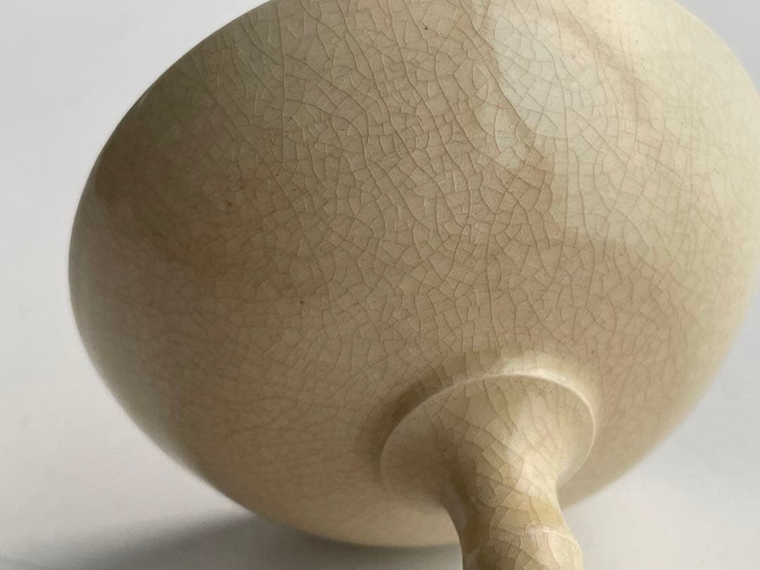 陶芸家　川瀬忍　白磁　脚杯　馬上杯　高脚杯　共箱