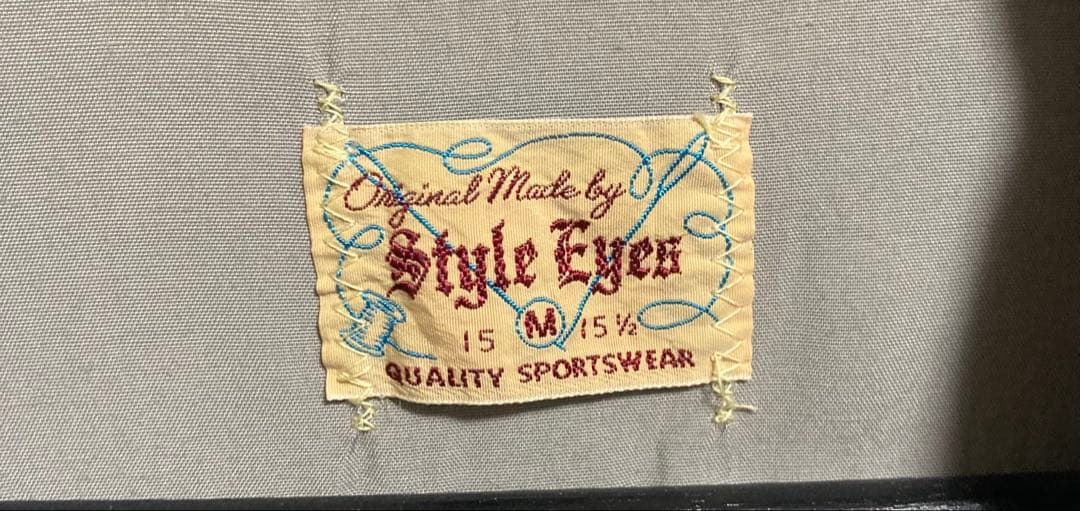 Style Eyes グレー 刺繍 東洋テーラー　ボウリングシャツ