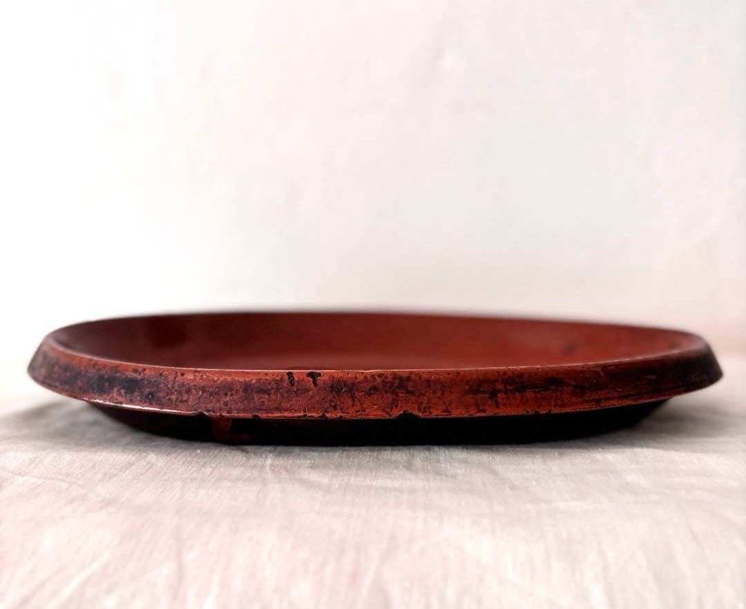 【フランスアンティーク】テラコッタ製　オーバル耐熱皿　グラタン皿　プレート