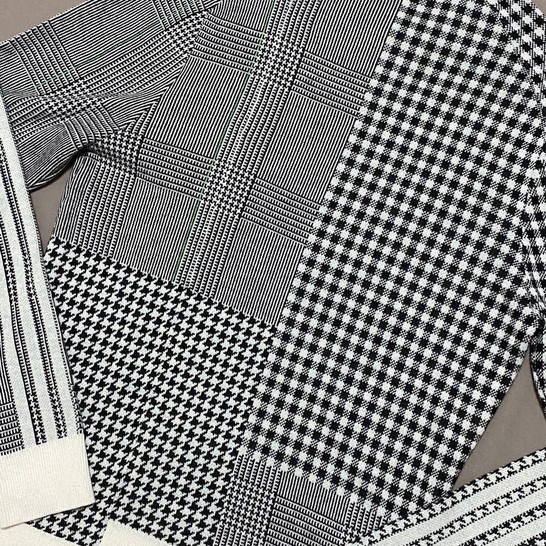 アディダスゴルフADIDAS グレンチェック千鳥柄ニットセーターセット