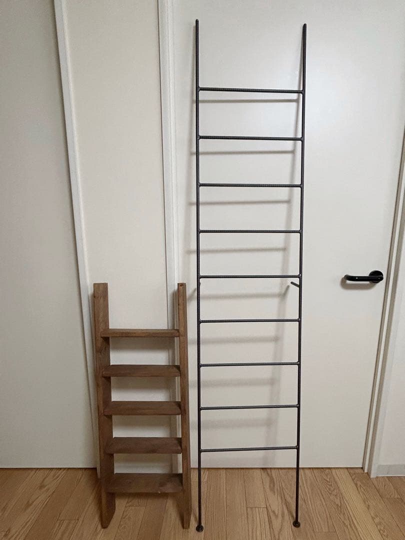 70s ビンテージ ディスプレイ アイアン ラダー ウッド 梯子 セット USA