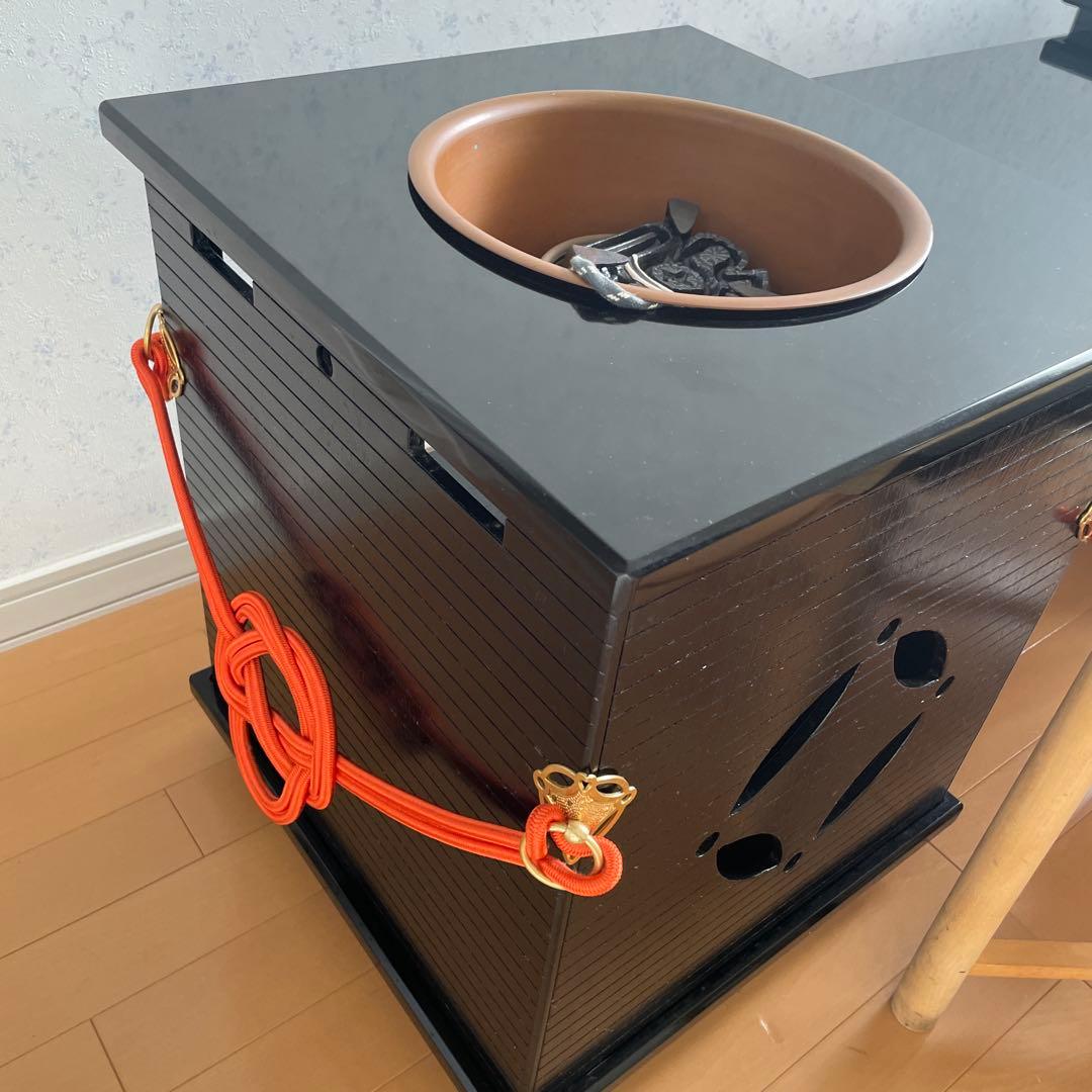 送料込【立礼棚】　御園棚　椅子２客付　組立式　電熱器　立礼棚① プレゼント品あり