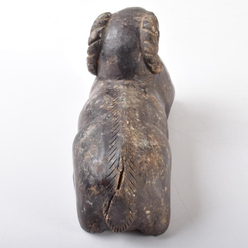 中国　玉石寿山石彫刻　山羊　置物　C　R5121