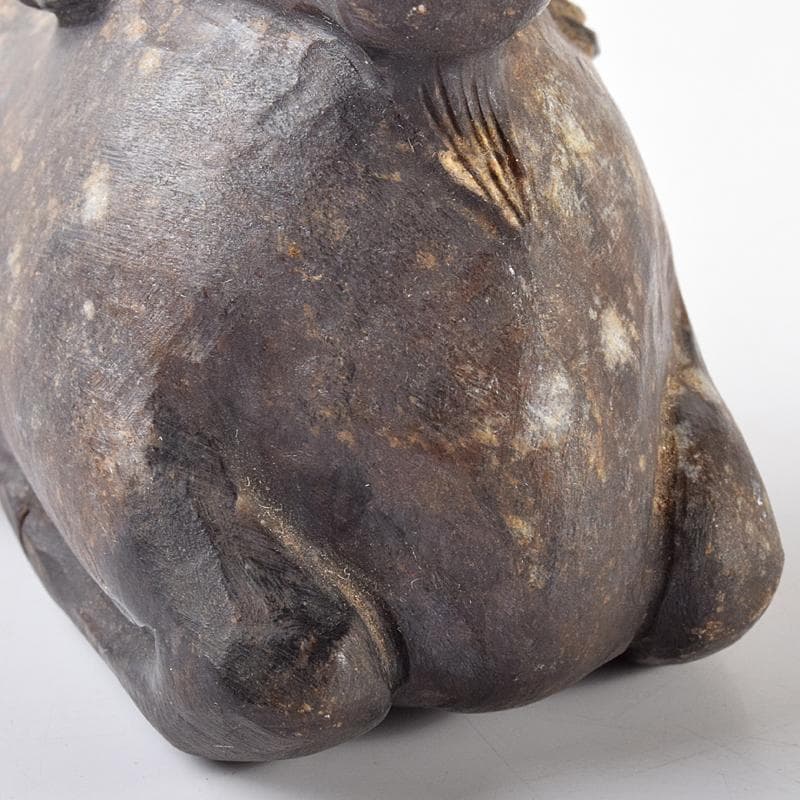 中国　玉石寿山石彫刻　山羊　置物　C　R5121