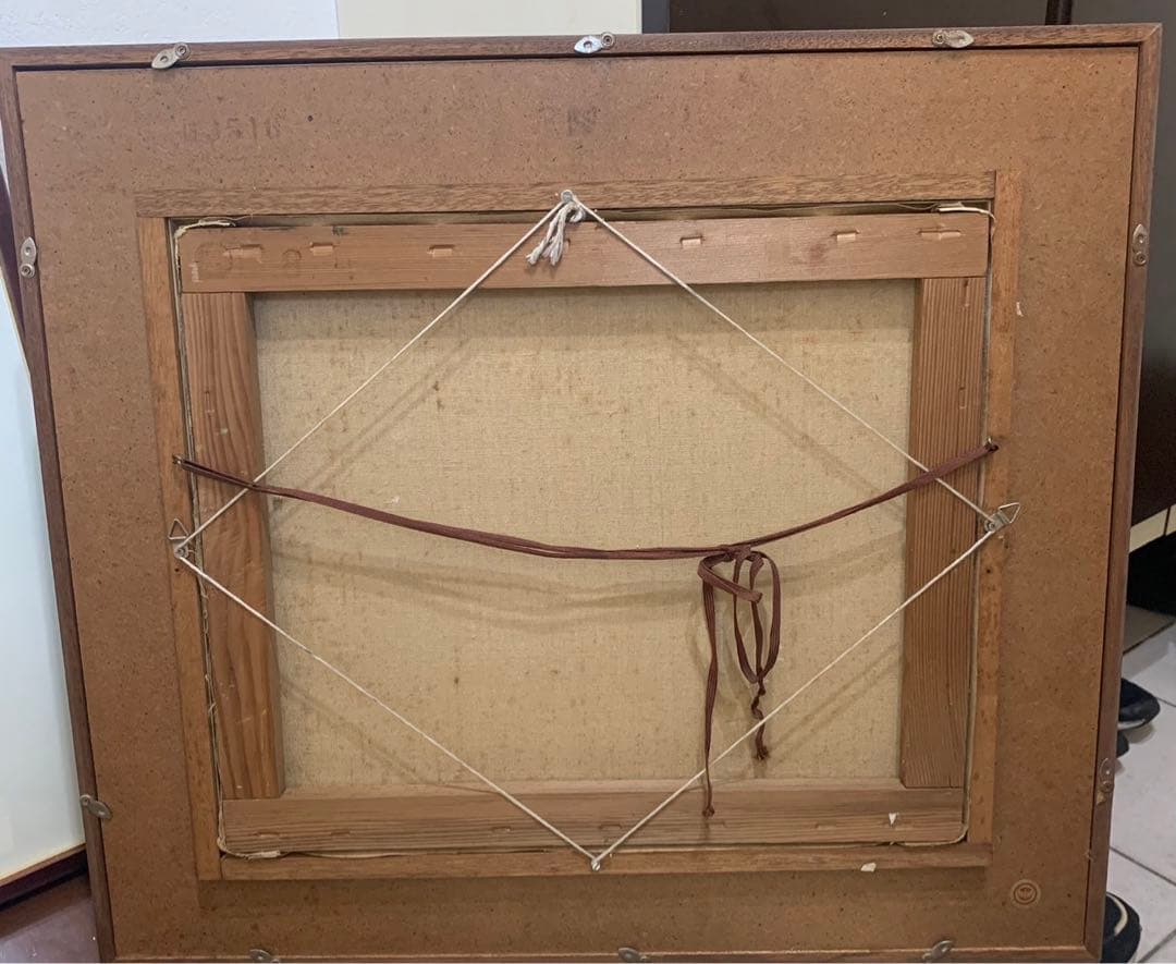 絵画　額装　油彩肉筆画　J.Y『森林』F8