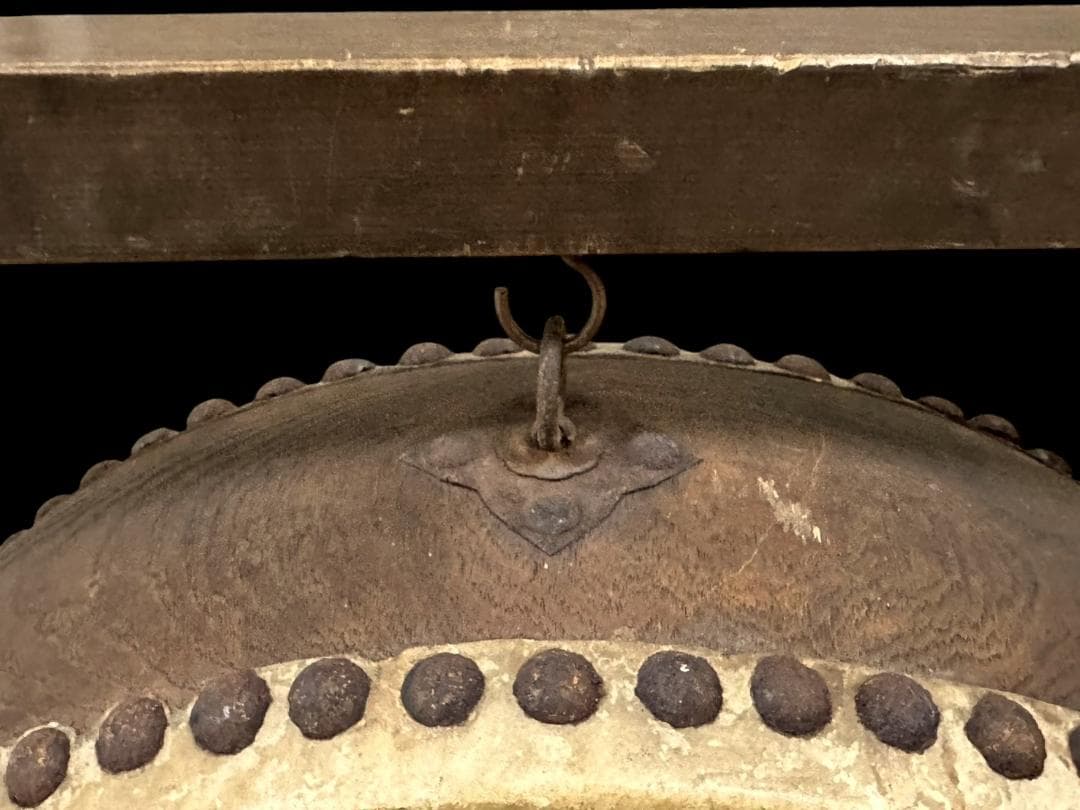 時代物 江戸期 和太鼓 吊り太鼓 太鼓 和楽器 寺社もの 骨董 古玩 バチつき