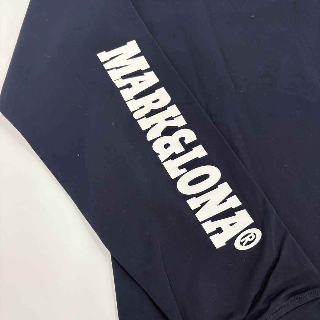 美品　MARK&LONA マーク&ロナ ハーフジップ　長袖紺 50 XL 745