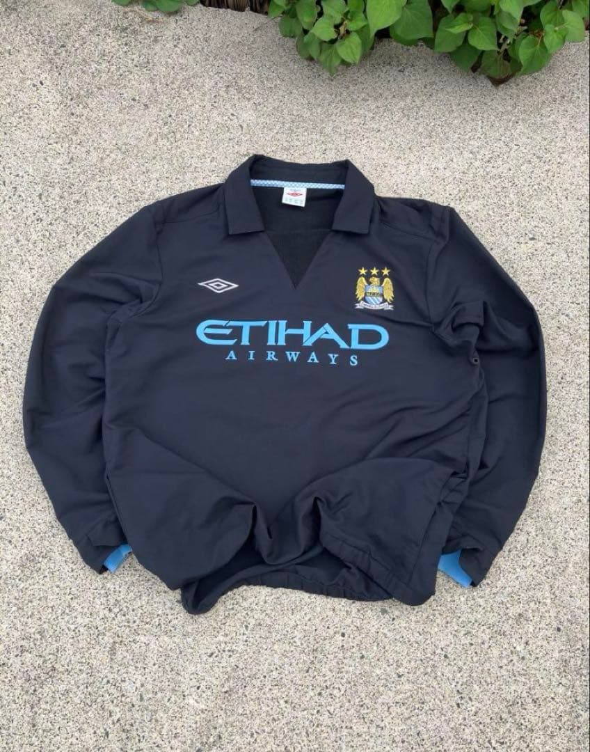 【希少_好配色】UMBRO×マンチェスターシティ/ピステ/ドリルトップ/2XL