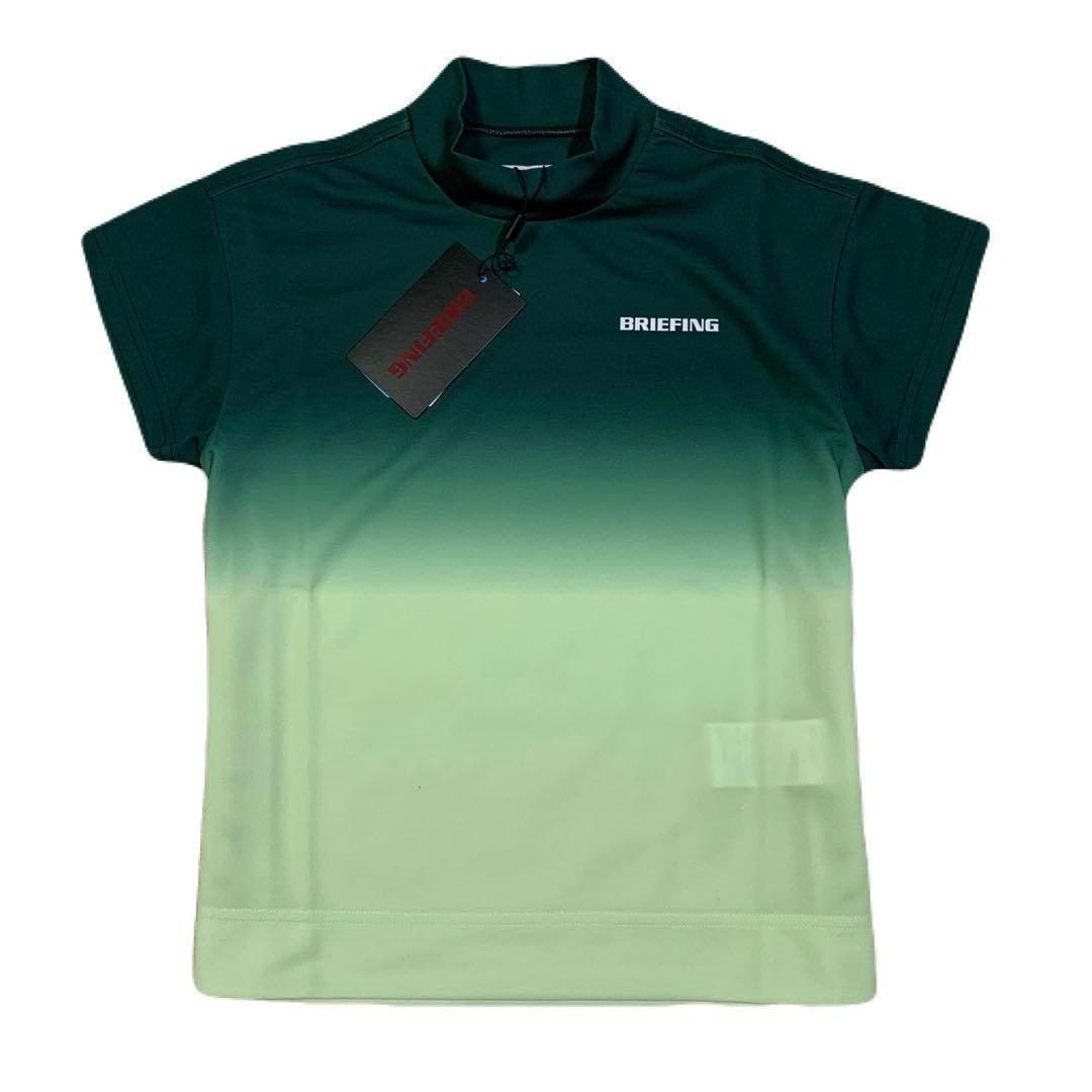 P066新品XS ブリーフィング　半袖モックネックシャツ　ハイネック