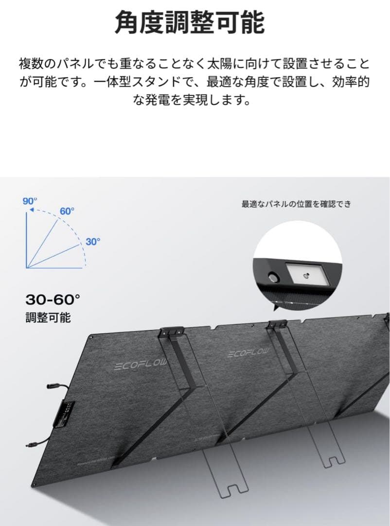 セール1日まで⭐︎ EcoFlow 220W Gen2 ソーラーパネル ⭐︎