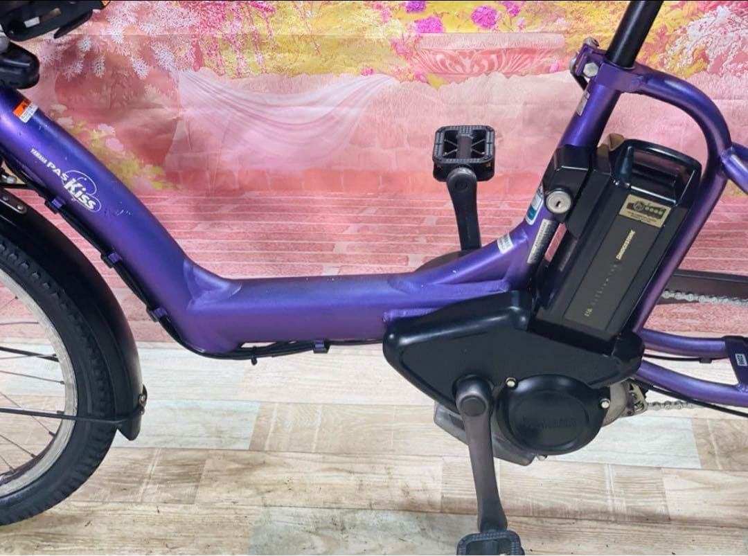 K2395 電動自転車ヤマハ パスキス 子供乗せ 20インチ 送料無料 パープル