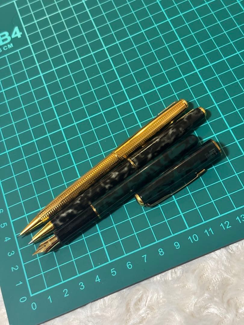 ✨3本セットPARKERソネット万年筆&シャープペンシルセット&ボールペンマダラ