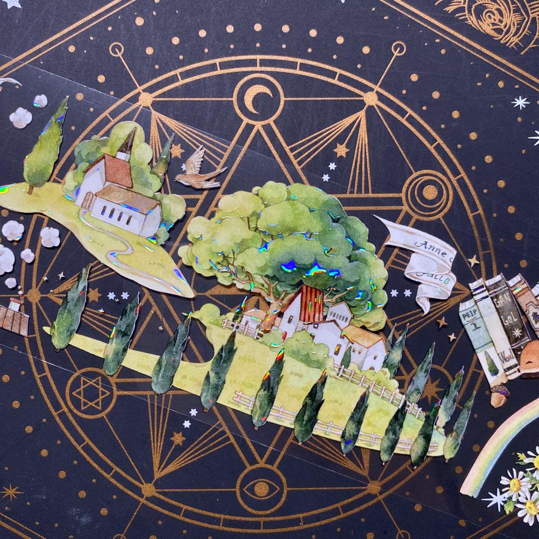 【9258】海外　マステ　中古巻　貝殻光マスキングテープ　人物系