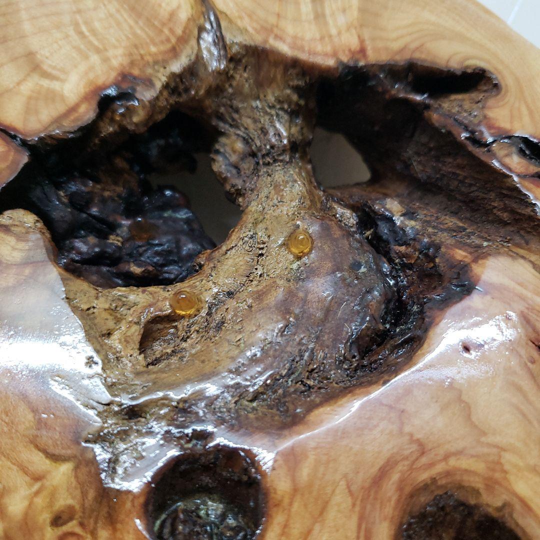 蔵出し特価　花梨こぶ玉杢敷台 約68×45×5cm　無垢材