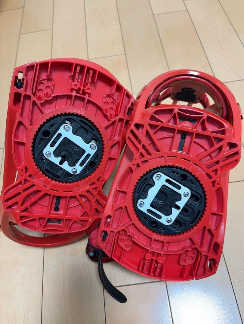 サロモン レッド スノーボード ビンディング L