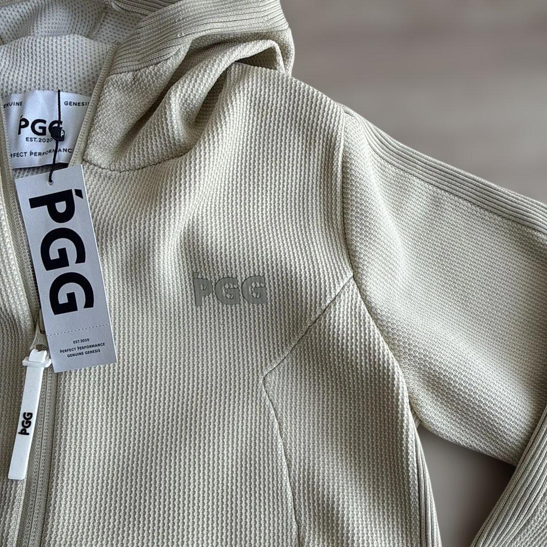 パーリーゲイツBy PGG ベージュ フルジップフードジャケット