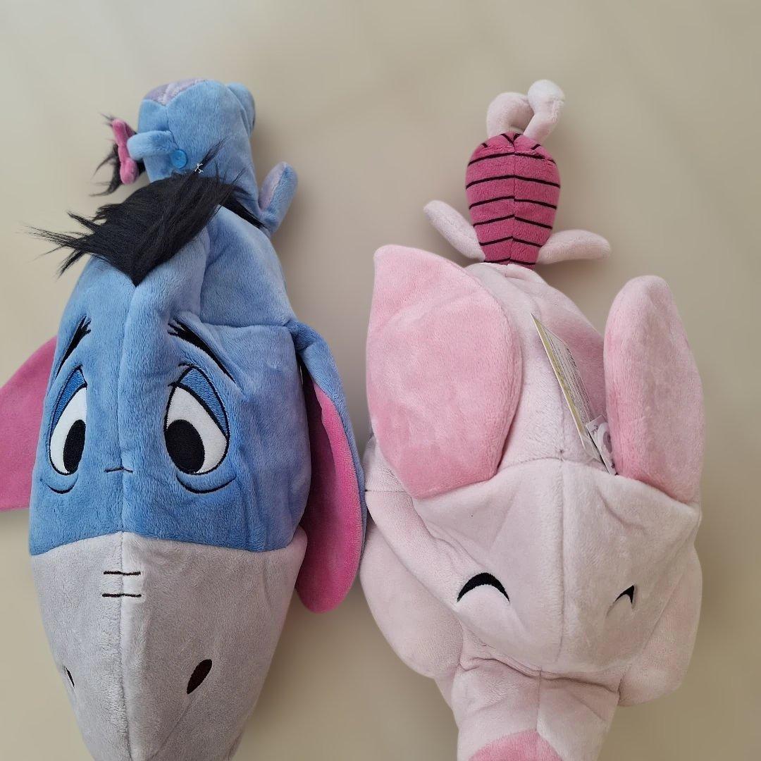 【激レア】ディズニー　イーヨーとピグレット ファンキャップセット