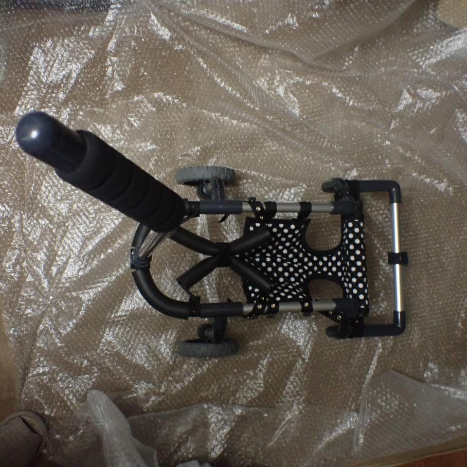 チワワ用　小型犬4輪歩行器　犬用車椅子　手押し棒