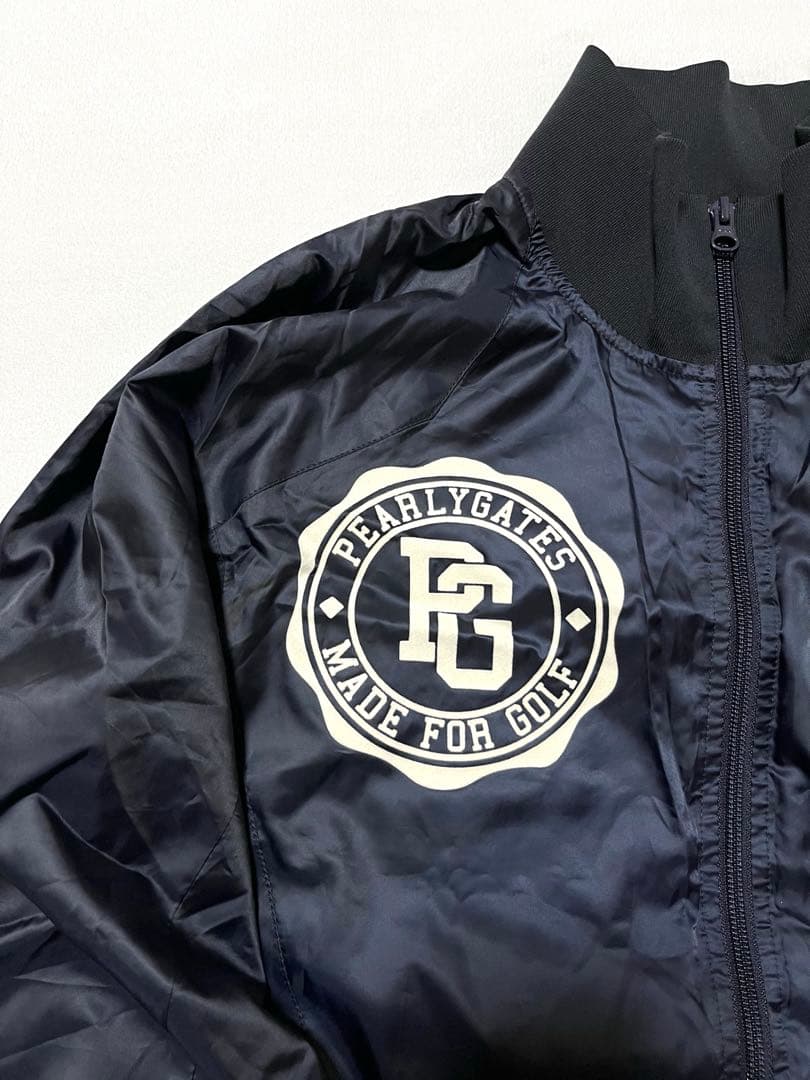 【PEARLY GATES】サイズ5紺フルジップジャケット＊パーリーゲイツ上着