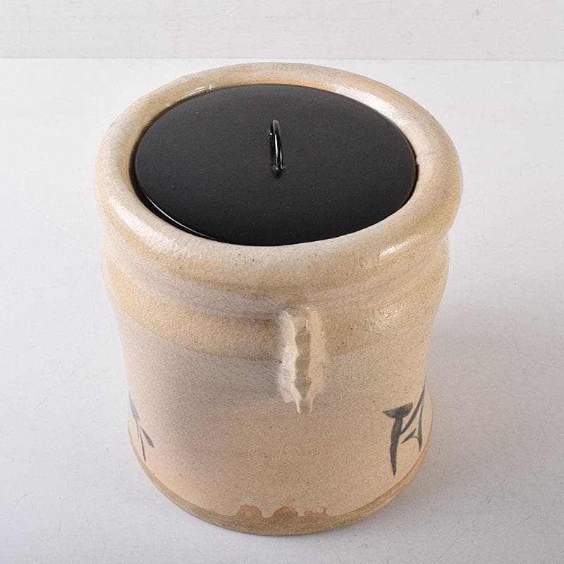 茶道具　人間国宝　荒川豊蔵作　志野焼　古志野　水差　共箱　M　R8690H