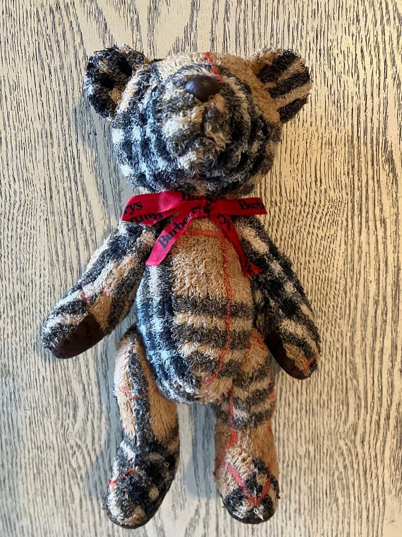 Burberrysチェック　テディベア パイル地 ぬいぐるみ