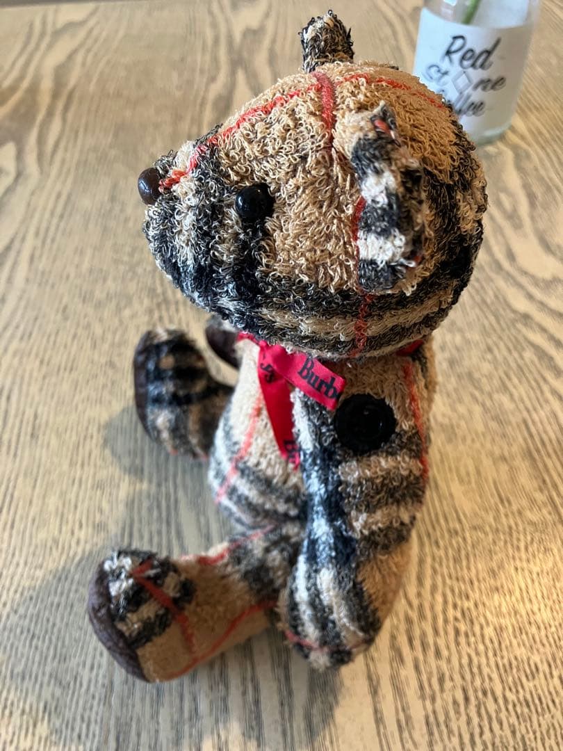 Burberrysチェック　テディベア パイル地 ぬいぐるみ