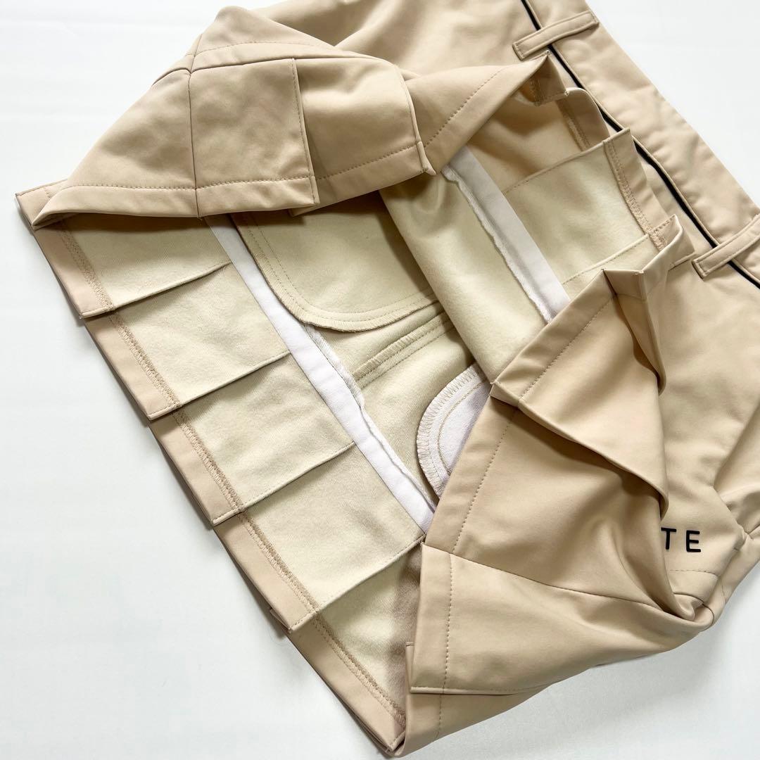 DESCENTE GOLF デサントゴルフ　裏起毛　蓄熱　スカート　S ベージュ