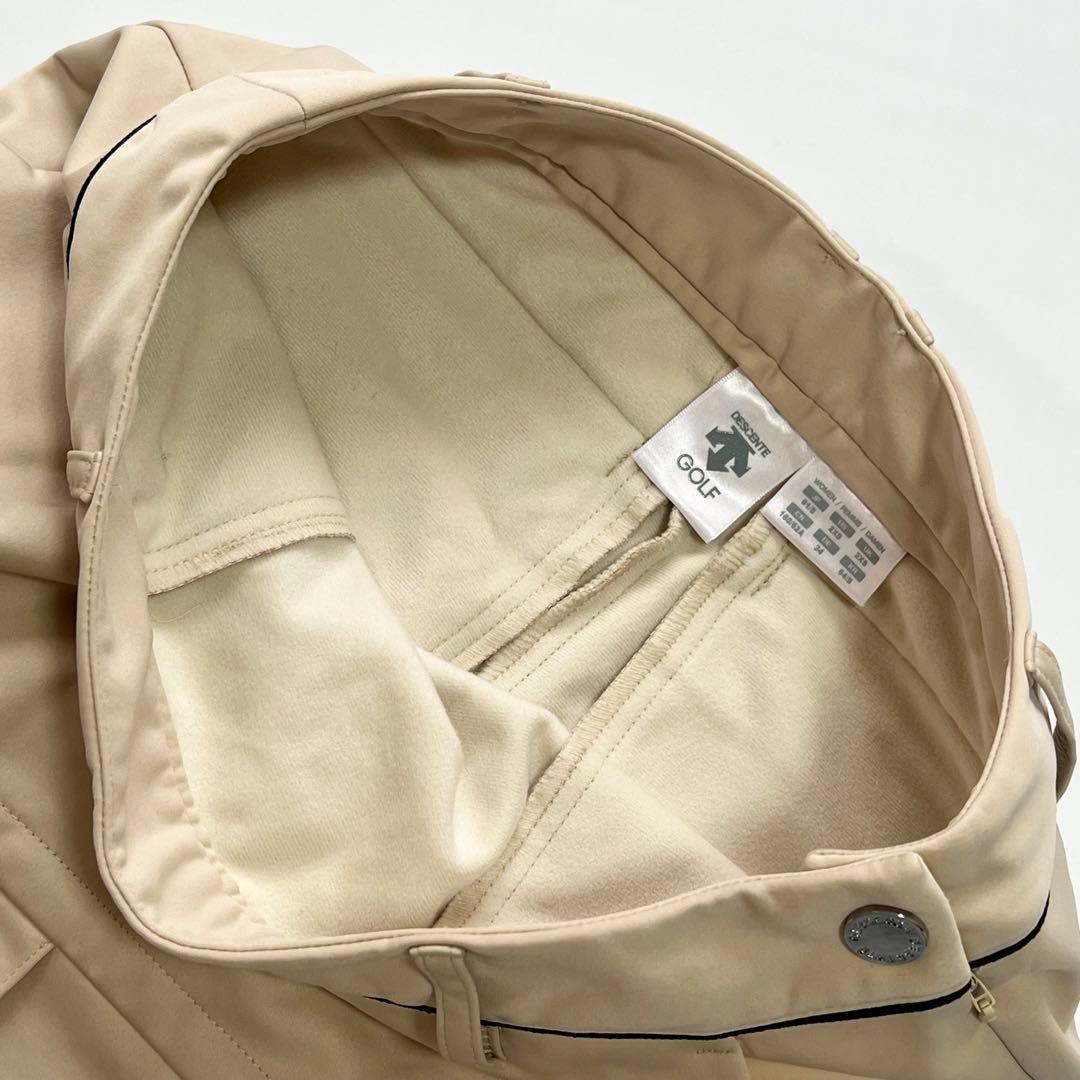 DESCENTE GOLF デサントゴルフ　裏起毛　蓄熱　スカート　S ベージュ