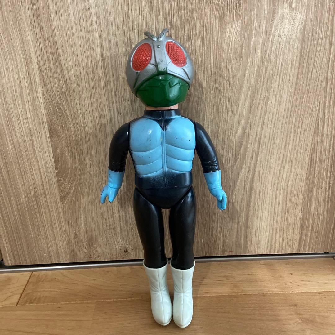 バンダイ 当時物 仮面ライダー1号 ソフビ フィギュア 約26.5㎝ 面取れ