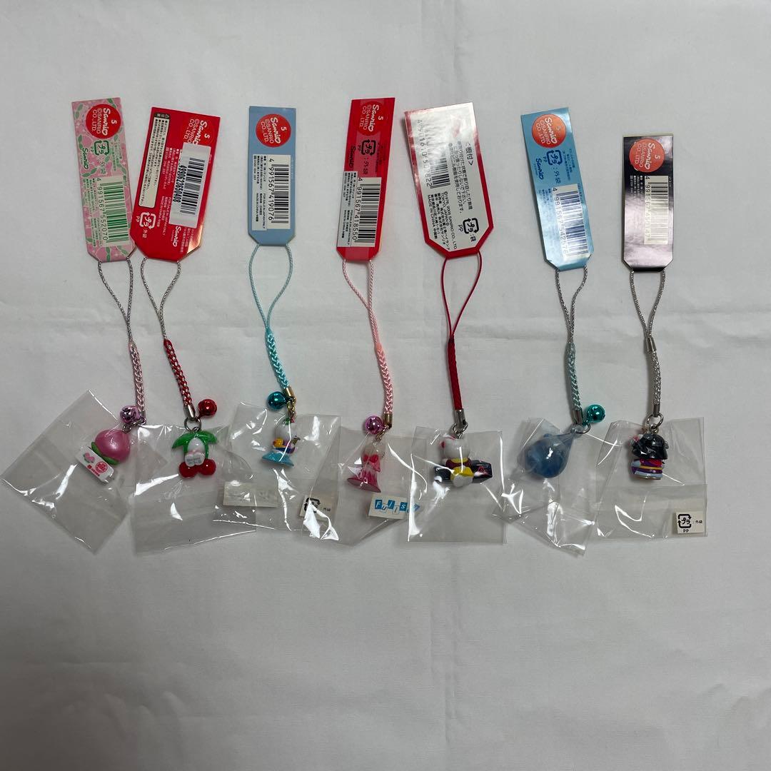 新品◆ハローキティ ご当地キティ 根付けストラップ 山梨県 7個セット◆匿名配送