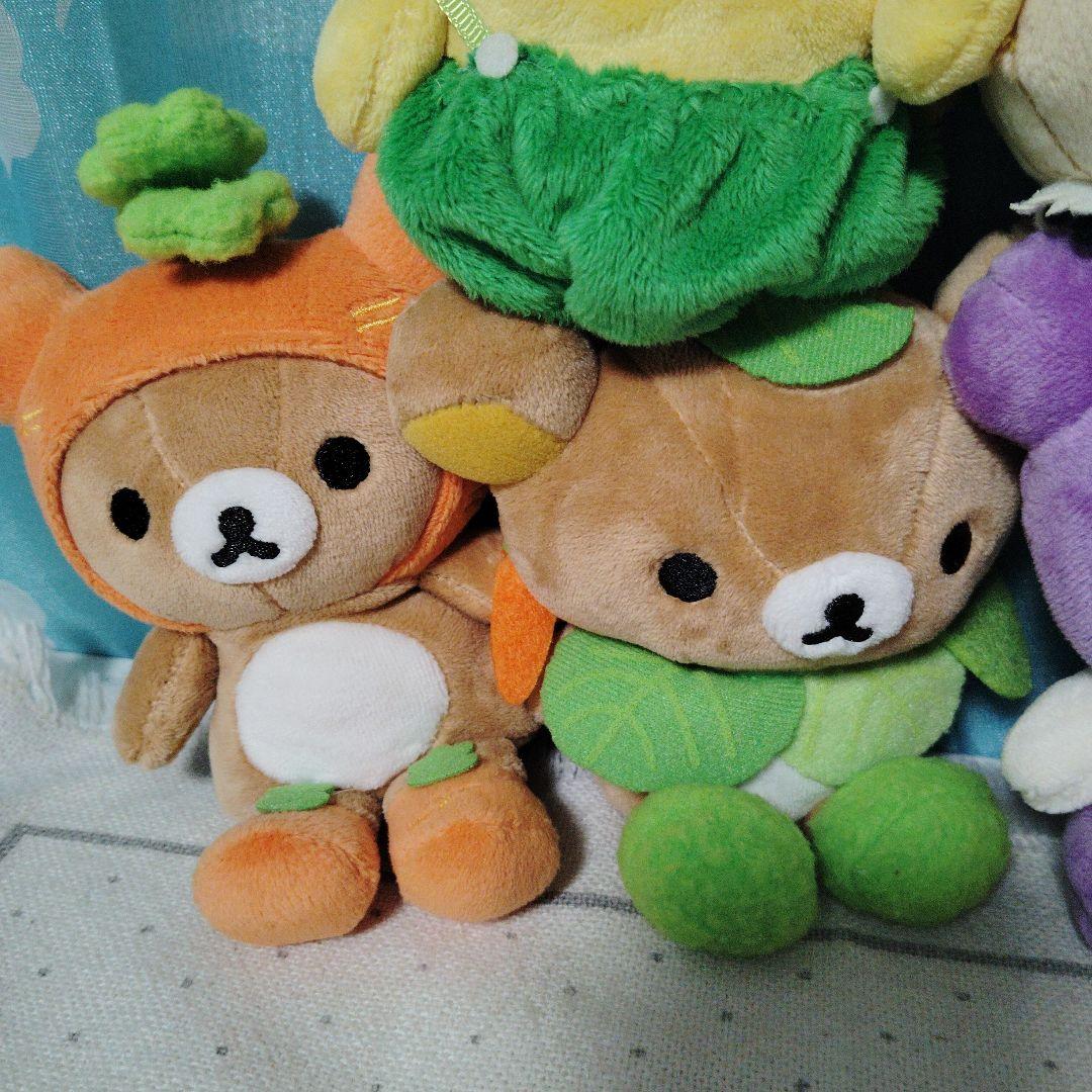 リラックマ　ローソン限定　野菜ぬいぐるみセット　マスコット