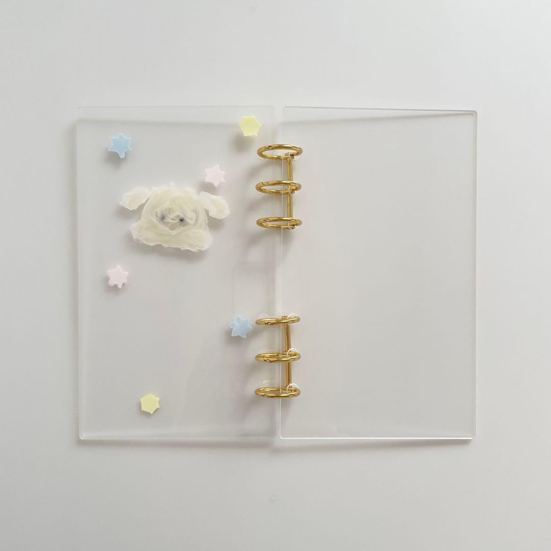 早い者勝ち　韓国　貯金　アクリルバインダー　バインダー　カバー　リフィル　犬