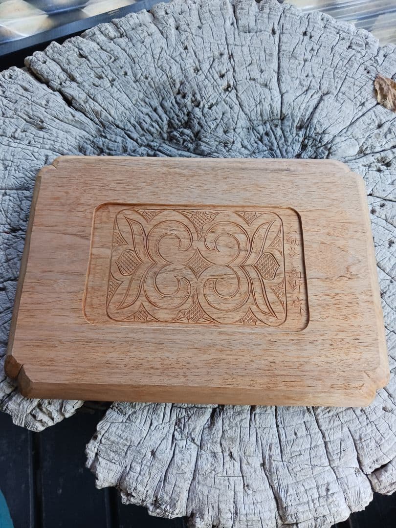 子持ち盆　イタ　アイヌ　縄文　文様　伝統工芸　御盆　アンティーク　食器　神代文字