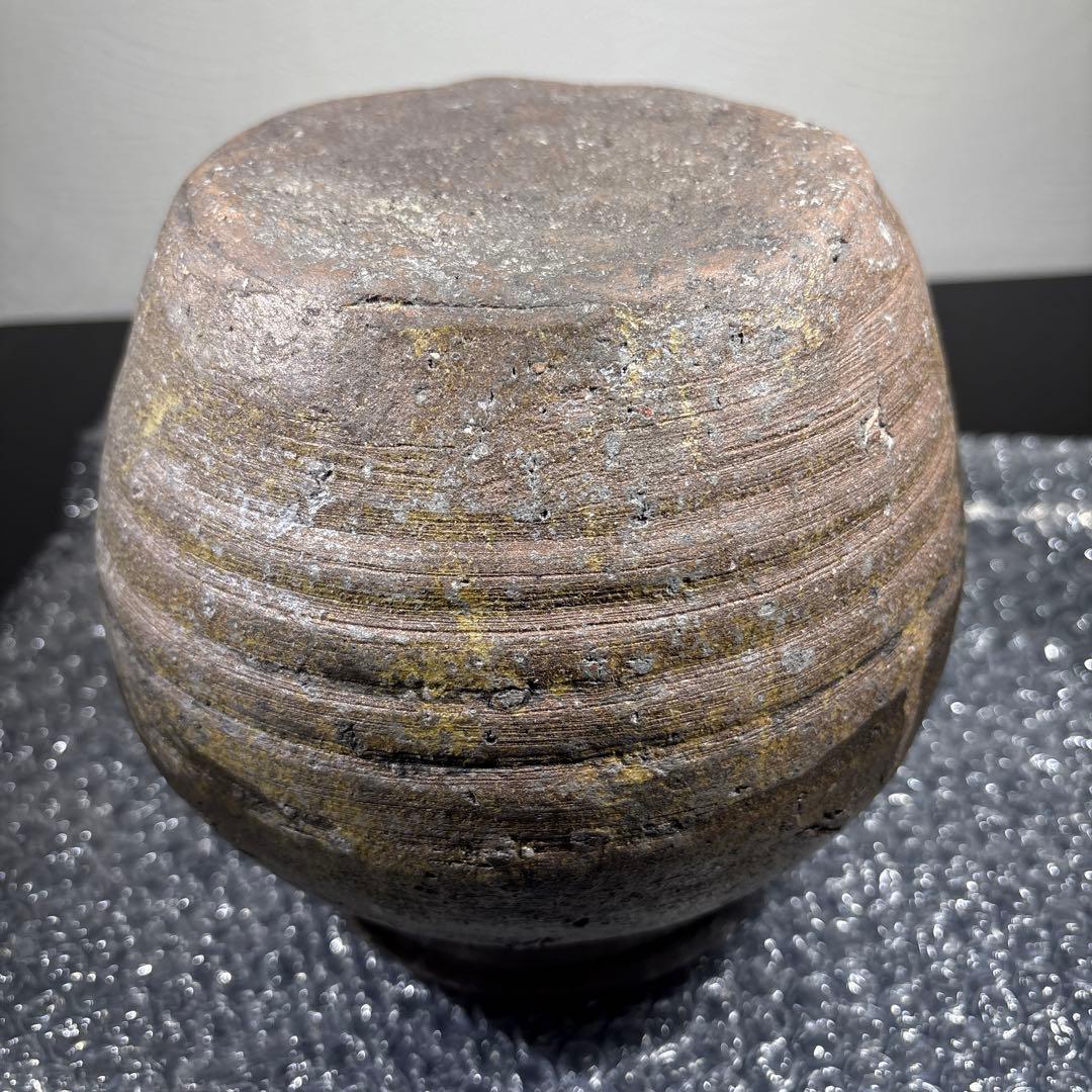 真作　古備前壷　桂又三郎極め　書き付け　室町末期の作