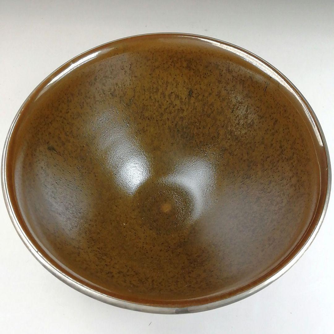 Ｔ９０８　茶碗　『灰被　天目茶碗』『桶谷定一 作』　共箱　抹茶碗　茶道具