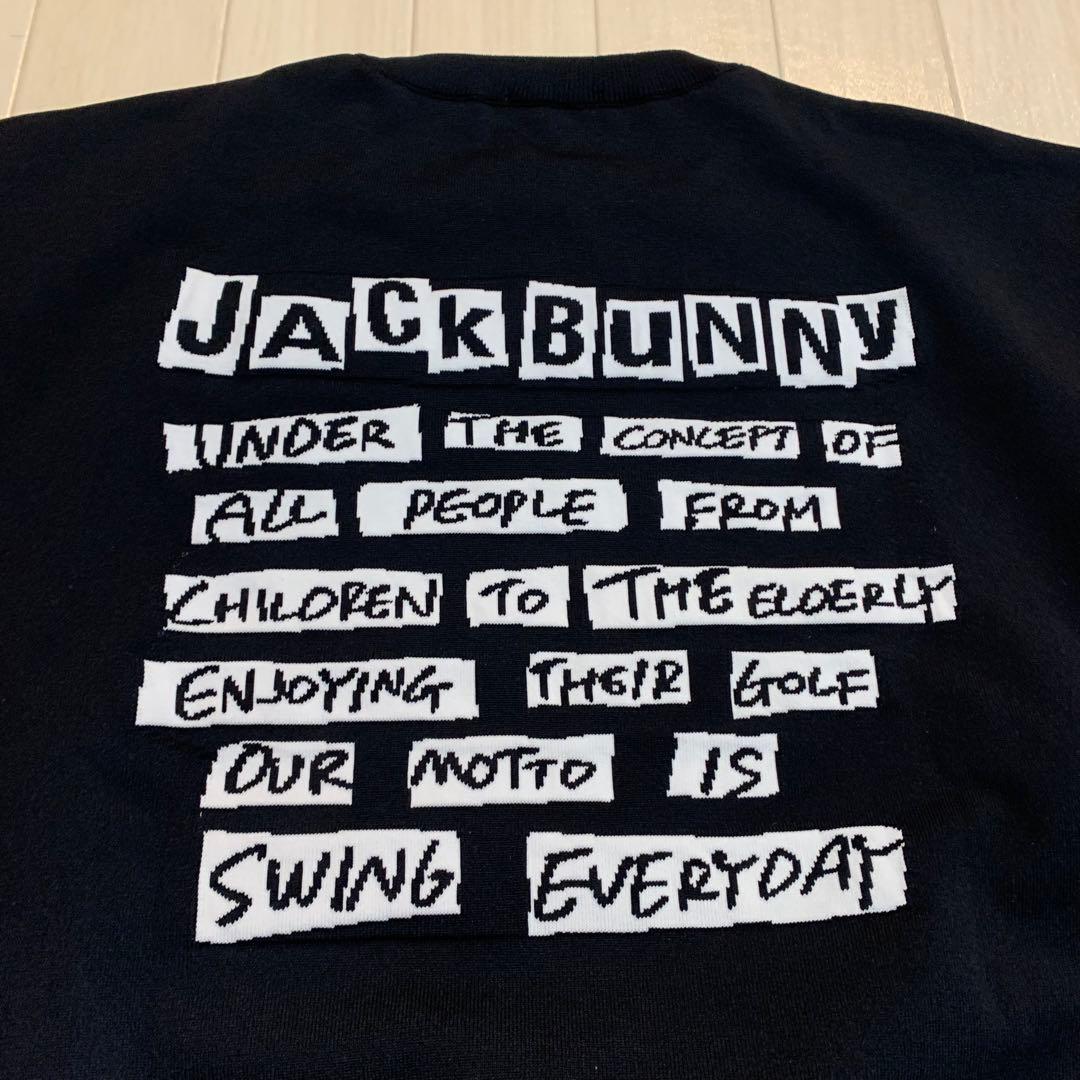 新品■17,600円【ジャックバニー】メンズ　黒　長袖ウェア 5/L セーター