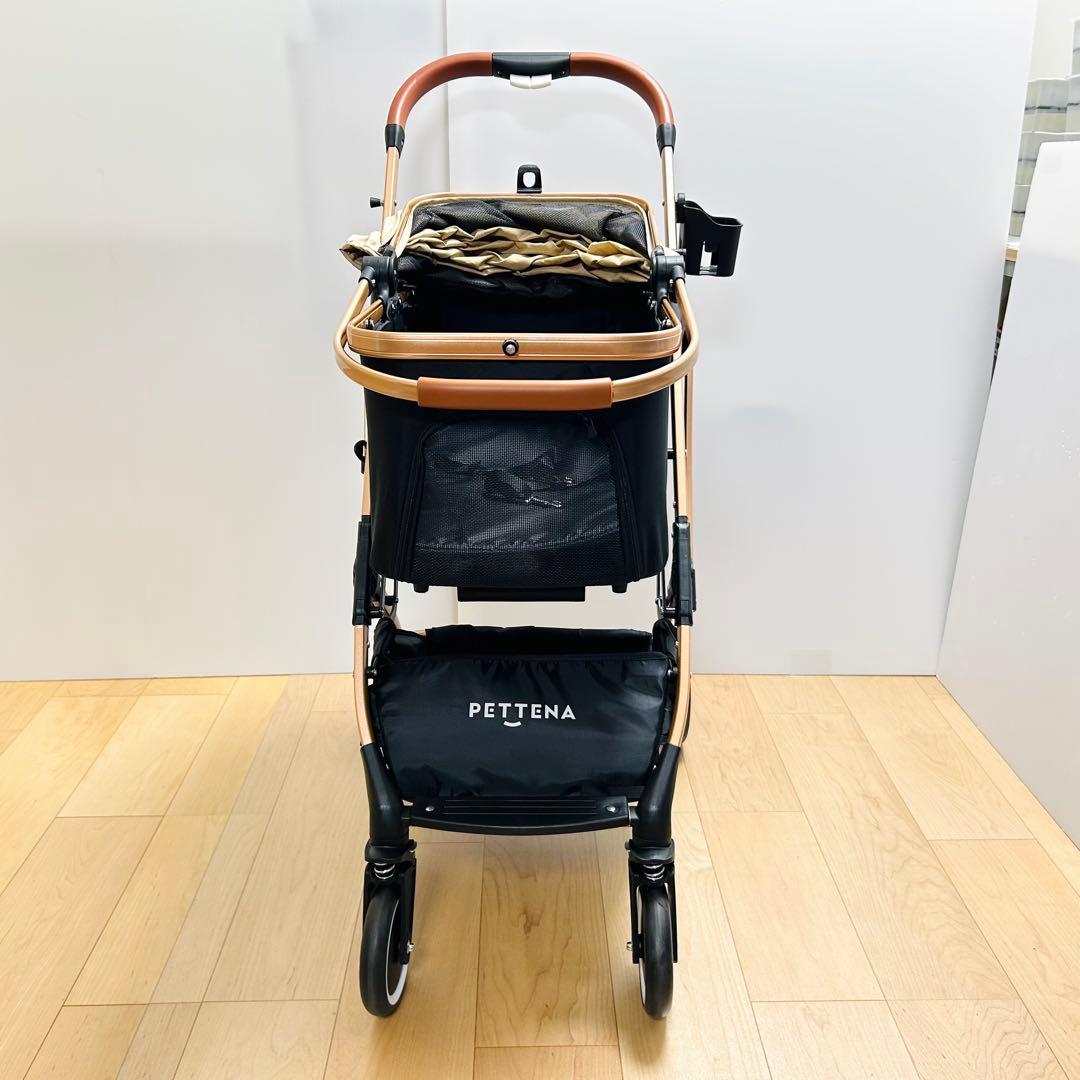 未使用 PETTENA 折りたたみ軽量ペットカート Kight ゴールド
